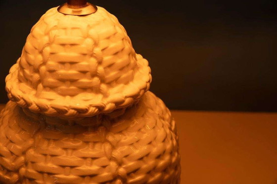 Image 1 of Lampe de table vintage céramique tressée lampe de table regency