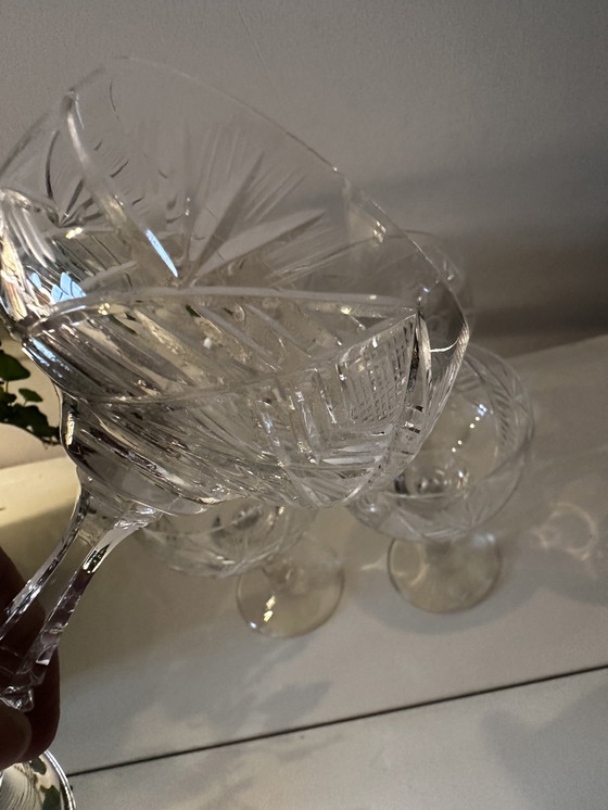 Image 1 of 5 verres à pied en cristal