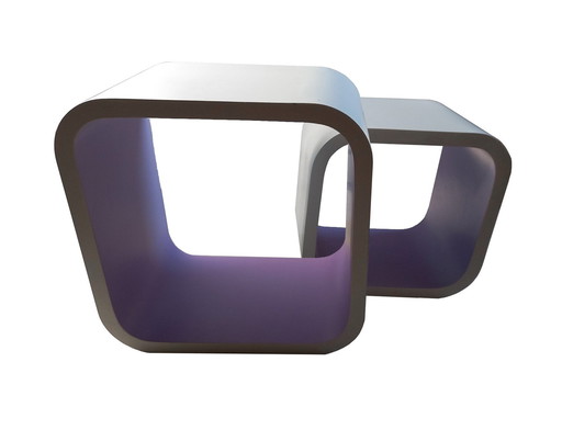 Etagères Vintage • Éléments Modulables • Bois Laqué • 1970-1980