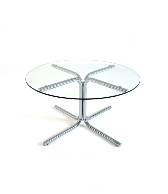 Image 1 of Table basse Space Age Chrome & Verre