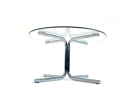 Image 1 of Table basse Space Age Chrome & Verre