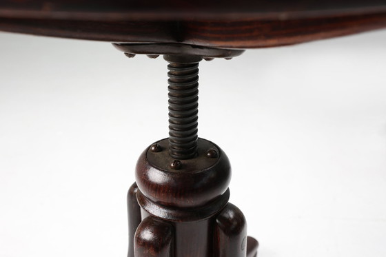 Image 1 of Tabouret de piano autrichien en hêtre et bentwood par Michael Thonet pour Thonet, 1890s