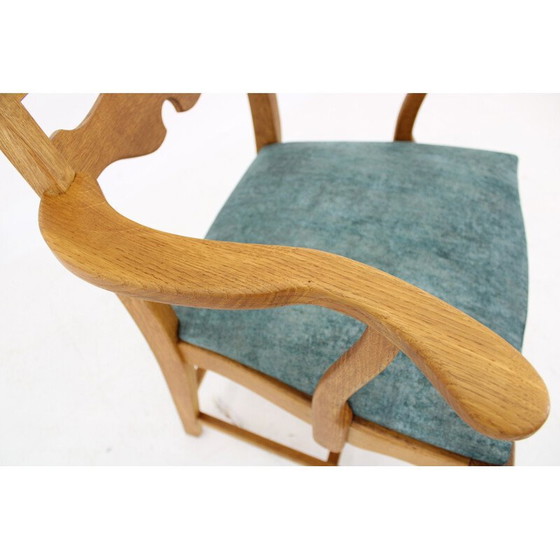 Image 1 of Fauteuil Razorblade vintage en chêne massif par Henning Kjærnulf pour EG Møbler, Danemark 1960