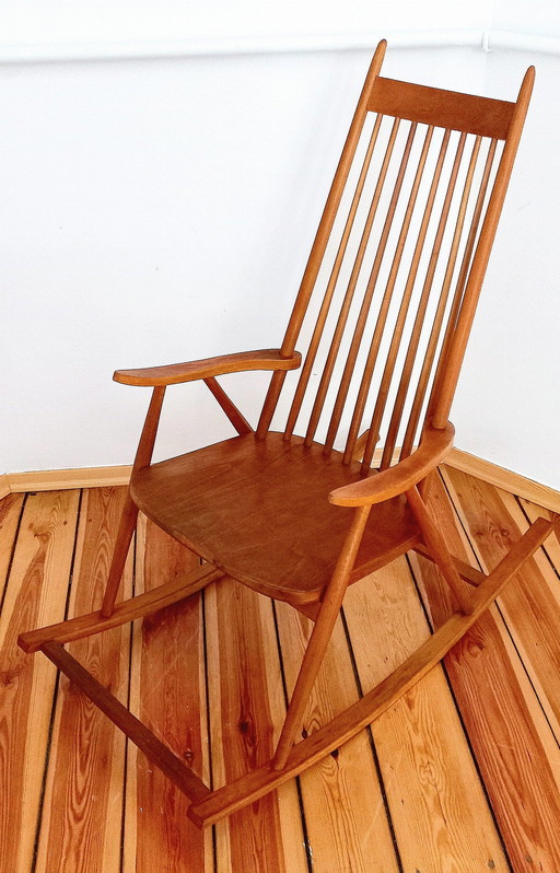 Rocking Chair Holesov, Czechoslovakia 60S, Vintage, Retro