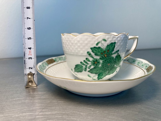 Image 1 of Herend Apponyi Bouquet chinois en moka vert