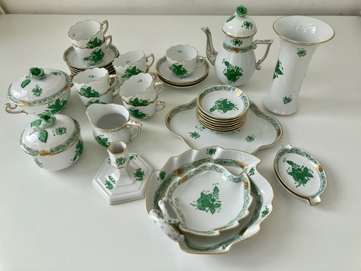 Herend Apponyi Bouquet chinois en moka vert