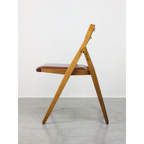 Image 1 of Chaise pliante Eden rouge vintage de Gio Ponti