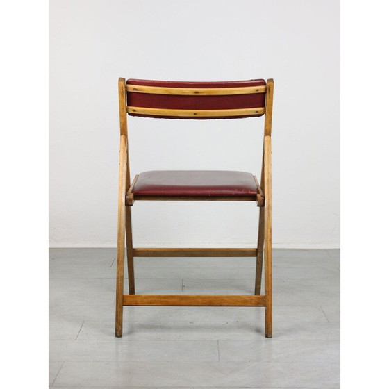 Image 1 of Chaise pliante Eden rouge vintage de Gio Ponti