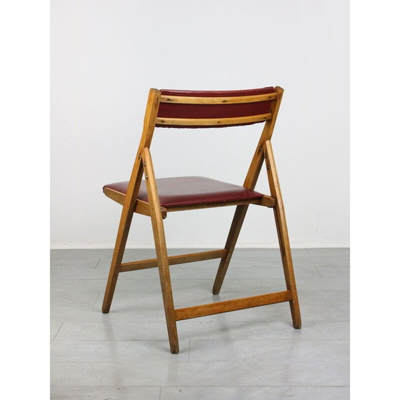 Image 1 of Chaise pliante Eden rouge vintage de Gio Ponti