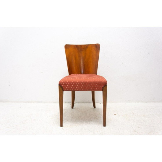 Image 1 of Ensemble de 4 chaises de salle à manger Art déco H-214 par Jindrich Halabala pour Úp Závody, années 1950