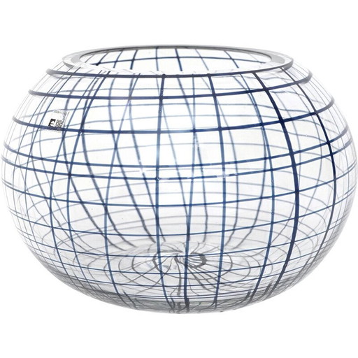 Vase vintage en verre de Murano "Gheno" par Rosanna Toso pour Fratelli Toso, Italie 1980