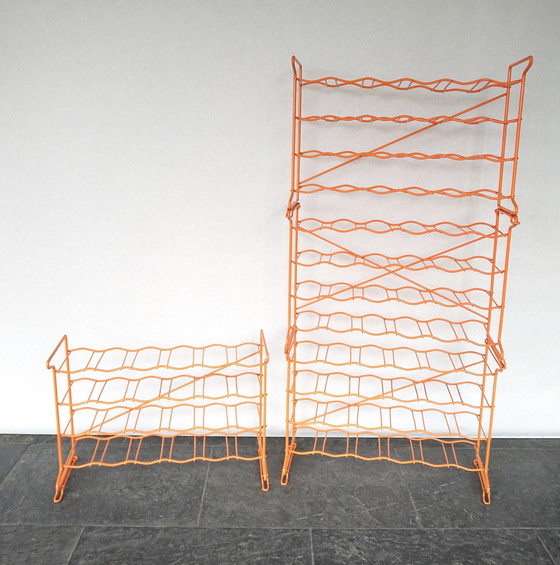 Image 1 of Porte-bouteilles Tomado Retro Orange Wire Steel