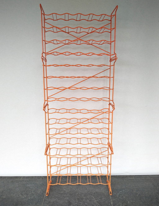 Porte-bouteilles Tomado Retro Orange Wire Steel