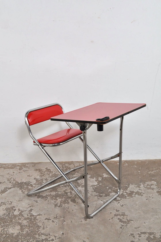 Image 1 of Banc d'école vintage italien pliable