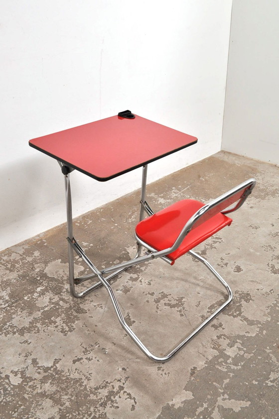 Image 1 of Banc d'école vintage italien pliable