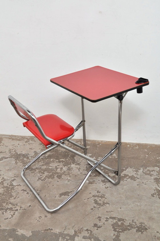 Image 1 of Banc d'école vintage italien pliable