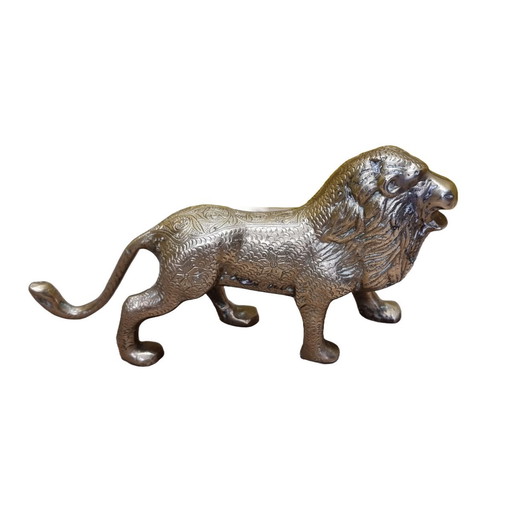 Lion vintage en laiton massif