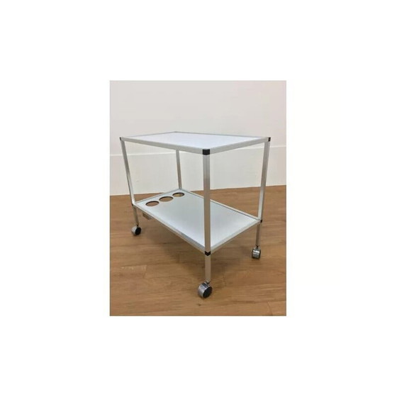 Image 1 of Chariot de service vintage en aluminium brossé, 1970