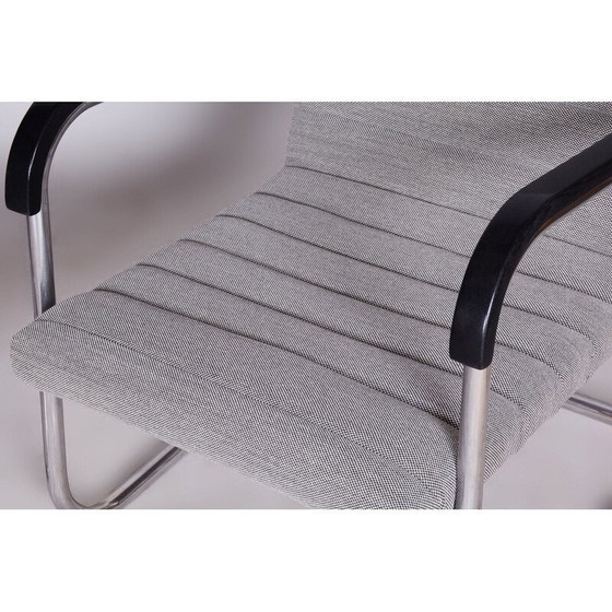 Image 1 of Paire de fauteuils vintage en acier chromé par Anton Lorenz pour Mücke Melder, Tchécoslovaquie 1930