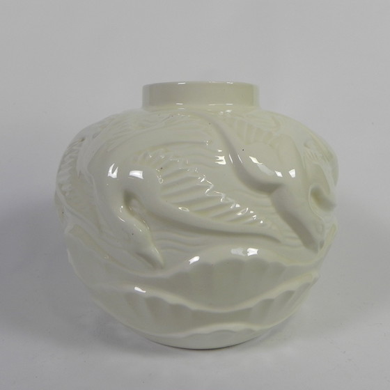 Image 1 of Vase art déco Les Mouettes de Charles Catteau, années 1930