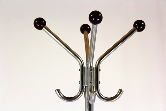 Image 1 of Porte-manteaux Bauhaus en chrome, 1930S, lot de 3