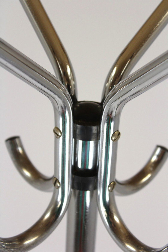 Image 1 of Porte-manteaux Bauhaus en chrome, 1930S, lot de 3