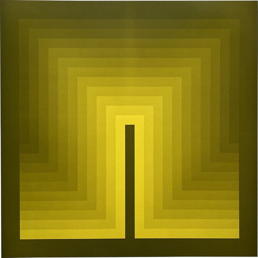 Lithographie vintage "hommage à Vasarely" de Jim Bird, 1970