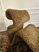Chaise longue léopard vintage