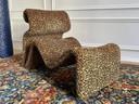 Chaise longue léopard vintage