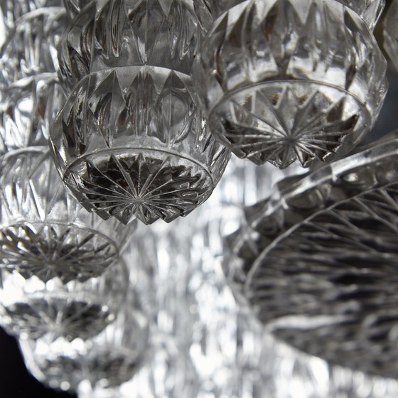 Image 1 of Lustre en verre et chrome