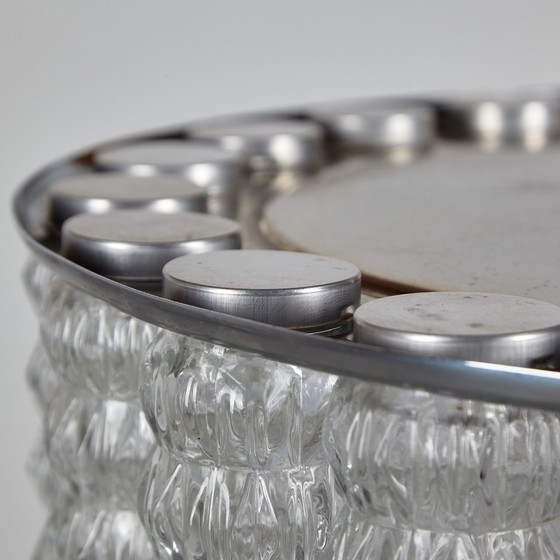 Image 1 of Lustre en verre et chrome