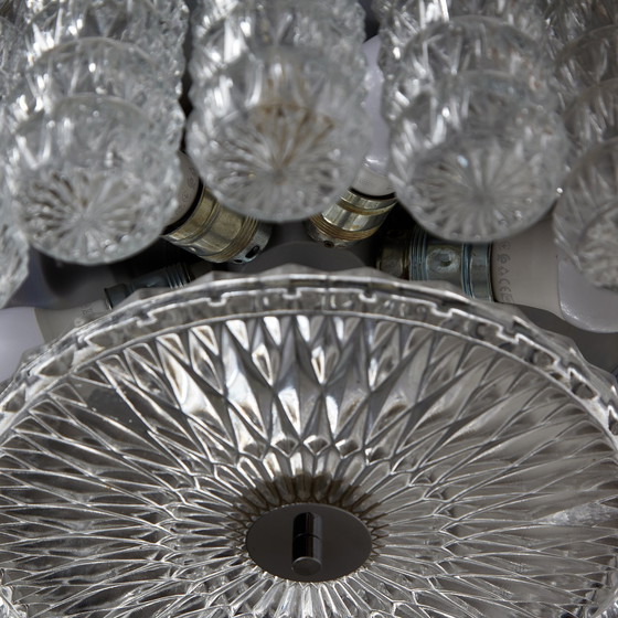 Image 1 of Lustre en verre et chrome