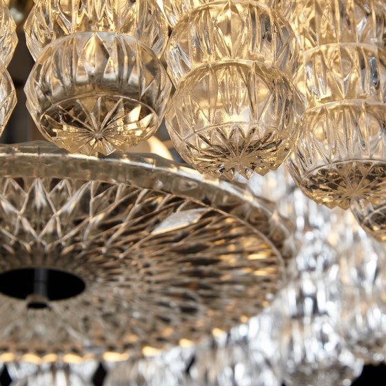 Image 1 of Lustre en verre et chrome