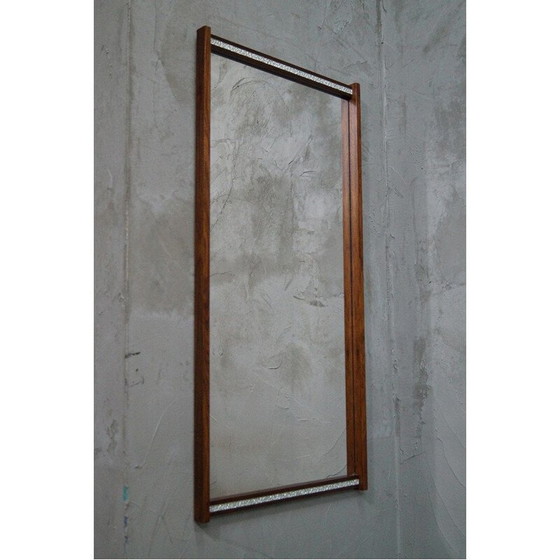 Image 1 of Miroir scandinave vintage en bois de rose, Suède 1960