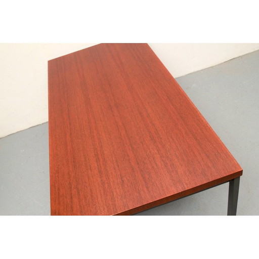Table basse vintage en teck et métal, années 1960