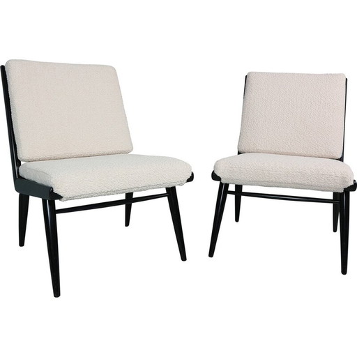 Paire de chaises en bois vintage par Hans Mitzlaff pour Eugen Schmidt Soloform, Allemagne 1953