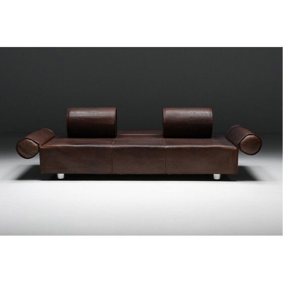 Image 1 of Canapé vintage en cuir de buffle marron par Marzio Cecchi, 1970