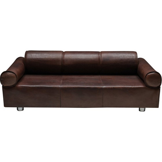 Image 1 of Canapé vintage en cuir de buffle marron par Marzio Cecchi, 1970