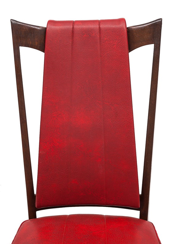 Image 1 of Paire De Chaises Art Déco Rouges, 1950