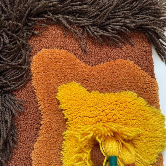Image 1 of Tapis mural vintage en coton et laine par Ewald Kröner pour Schloss Hackhausen, Allemagne, années 1970
