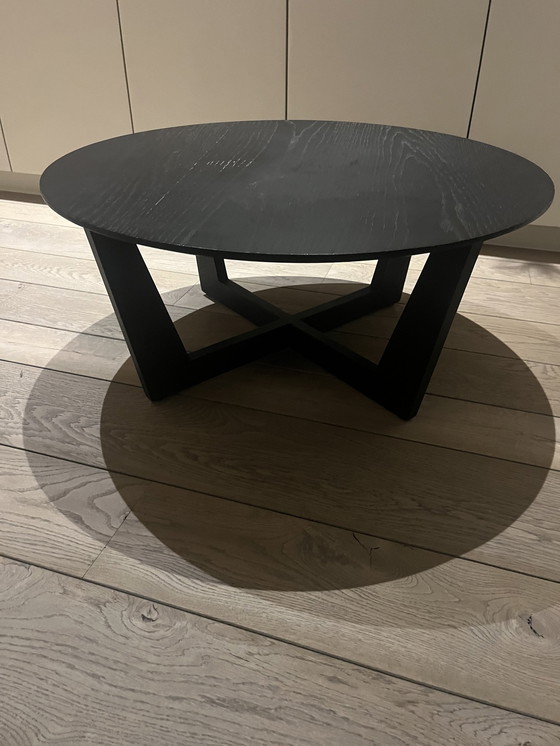 Image 1 of Table basse ronde Placage noir