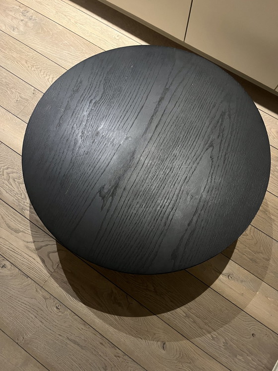 Image 1 of Table basse ronde Placage noir