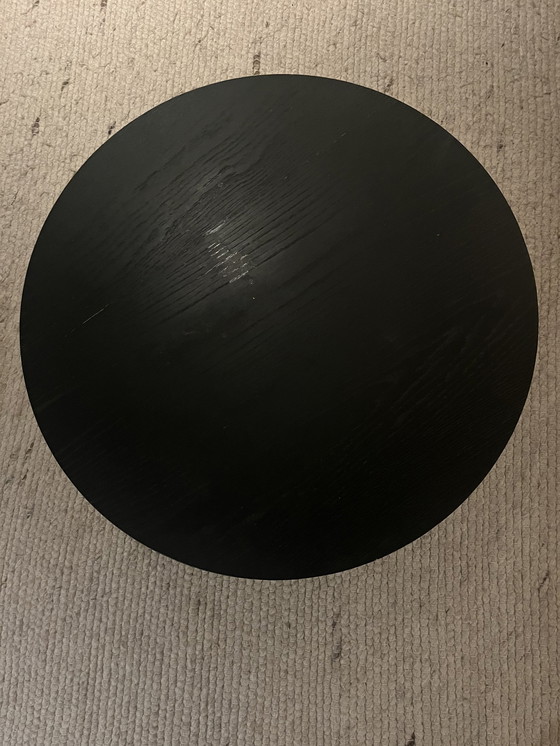 Image 1 of Table basse ronde Placage noir