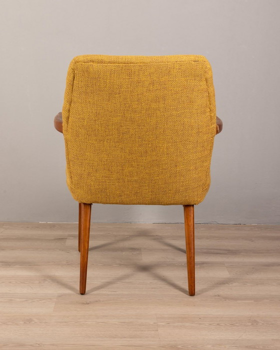 Image 1 of Fauteuil italien vintage en tissu jaune, années 1960