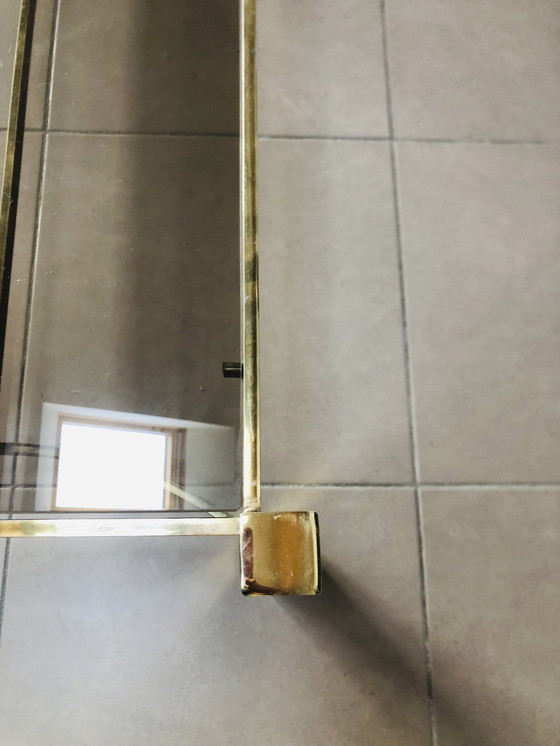 Image 1 of Table De Salon Hollywood Regency Vintage Chromée 