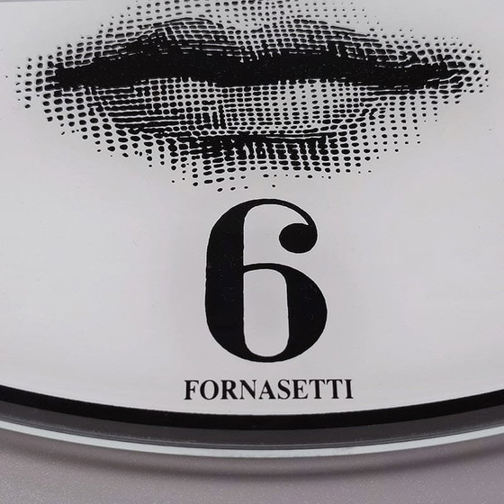 Image 1 of Horloge murale en verre 1990S By Fornasetti. Fabriquée en Italie