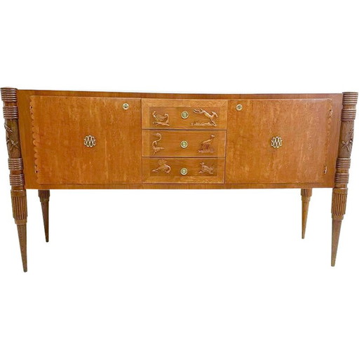 Buffet italien du milieu du siècle en bois de frêne par Pier Luigi Colli, années 1940