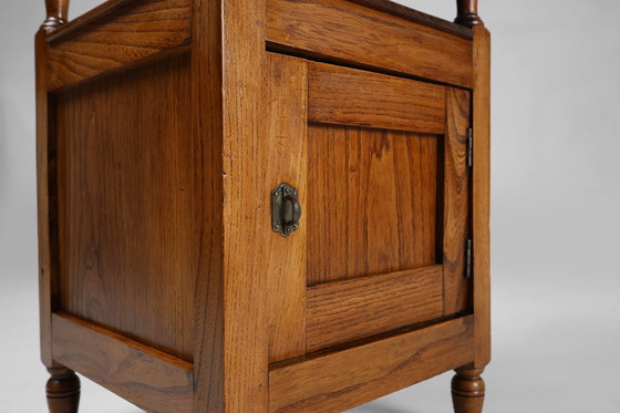 Image 1 of Table de chevet Art Déco avec plateau en pierre bleue, 1920S