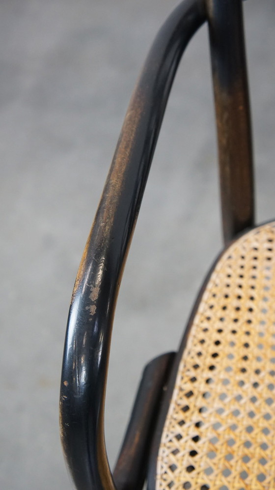 Image 1 of 4 X Chaise de salle à manger/bistro en bois au design vintage