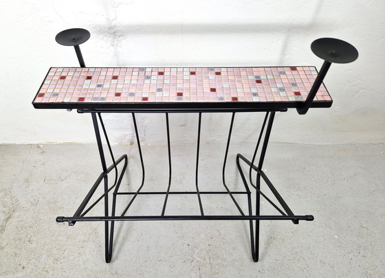 Image 1 of Table d'appoint vintage avec lutrin et chandeliers